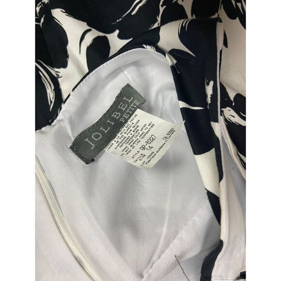 Jolibel Petite Women's Black Floral Print Sleeveless Shift Cotton Dress … - Picture 11 of 11